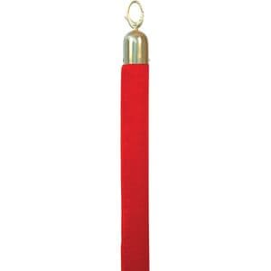 Picture 2 of Afzetkoord Securit 150cm rood met goudkleurige knop