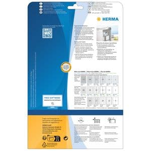 Picture 2 of Etiket HERMA 4223 96x50.8mm folie zilver 250 stuks