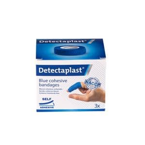 Picture 2 of Snelpleister blauw Detectaplast 2,5cmx4,5m 3 stuks