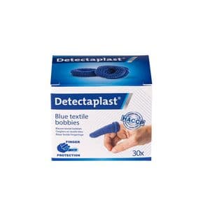 Picture 2 of Vingerlingen Detectaplast textiel blauw 30 stuks