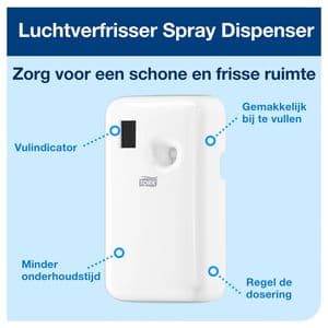 Picture 2 of Luchtverfrisserdispenser Tork A1 spray wit 562000