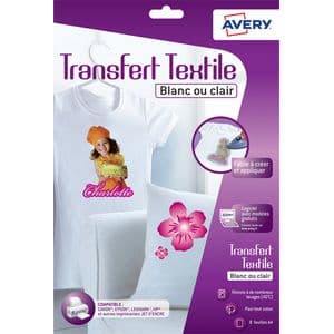 Picture 1 of T-shirt transfer Avery C9405-8 A4 8 vel