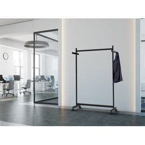 Picture 5 of Garderoberek MAUL Samba mobiel 115X172X51cm 40kg, 10 haken zwart RAL9004