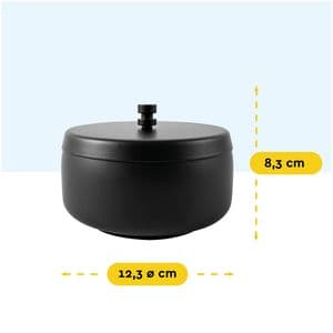 Picture 2 of Asbak BRASQ tafelmodel 1 liter met deksel AT700 zwart