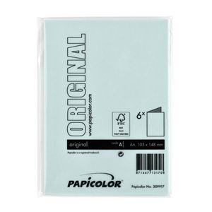Picture 3 of Correspondentiekaart Papicolor dubbel 105x148mm zeegroen pak à 6 stuks