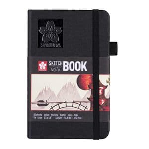 Picture 1 of Schetsboek Sakura 80 witte vellen 140gr 90x140mm zwart