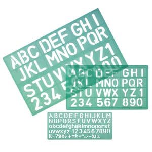 Picture 1 of Lettersjabloon Linex hoofletters/letters/cijfers set á 3 stuks