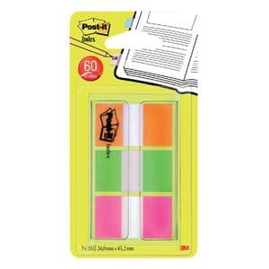 Picture 1 of Indextabs Post-it 680 24mmx43.2mm assorti 60 tabs