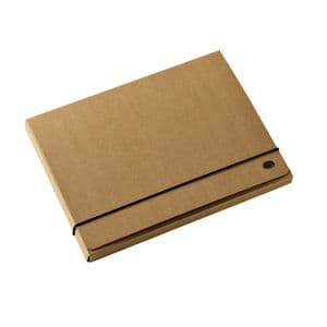 Picture 1 of Elastobox Kraft Line A4 3 kleppen bruin