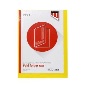 Picture 2 of Vouwmap Quantore A4 ongelijke zijde 250gr geel