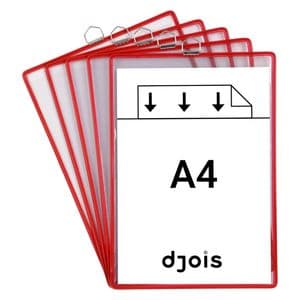 Picture 2 of Zichtpanelenframe hangend Tarifold A4 rood 5 stuks
