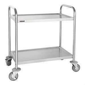 Picture 1 of Serveerwagen Vogue met 2 plateaus 82.5x71 cm RVS