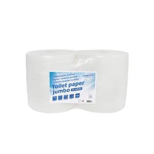 Picture 1 of Toiletpapier Cleaninq T1 jumbo groot 2-laags 6x350m wit