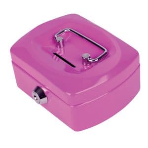 Picture 3 of Geldkist Pavo met muntgleuf 125x95x60mm roze