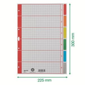 Picture 4 of Tabbladen Leitz 4-gaats 4350 6-delig grijs karton