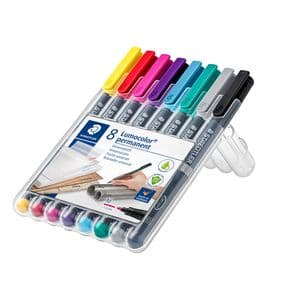 Picture 2 of Viltstift Staedtler Lumocolor 317 permanent M set à 8 kleuren