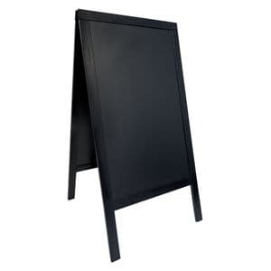 Picture 1 of Stoepbord Securit 700x1250x40mm zwart hout
