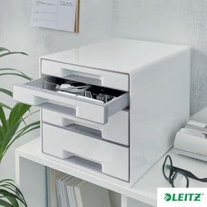 Picture 1 of Ladenblok Leitz WOW CUBE A4 maxi 4 laden wit/grijs