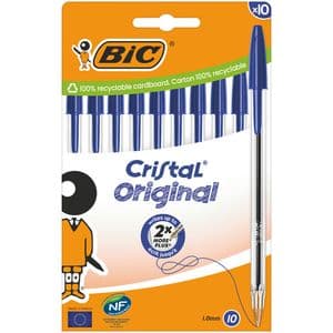 Picture 1 of Balpen Bic Cristal medium blauw blister à 10 stuks