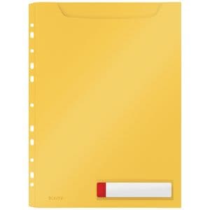 Picture 1 of Insteekmap U-model Leitz Cosy harmonica A4 met perforatiestrip PP geel