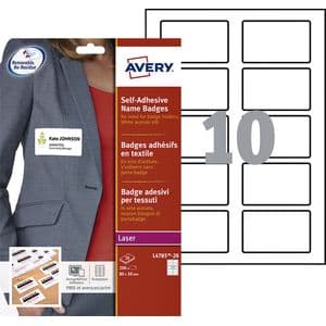 Picture 2 of Naambadge etiket Avery L4785-20 80x50mm 200 stuks