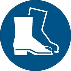 Picture 1 of Pictogram bordje Djois Veiligheidsschoenen verplicht Ø200mm blauw