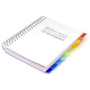 Picture 4 of Projectboek Pukka Pad White B5 lijn 10-tabs 400 pagina's 80gr