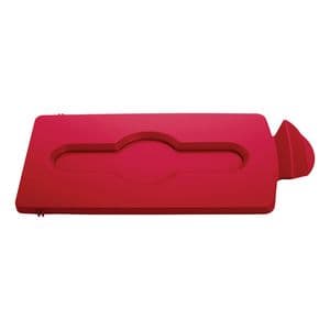 Picture 1 of Deksel Rubbermaid Slim Jim Recyclestation gesloten rood