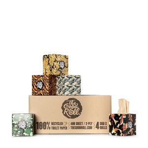 Picture 1 of Facial tissues The Good Roll The Happy Tissue bamboe 3-laags 20x60 vel naturel