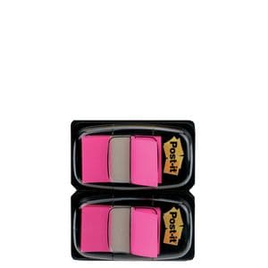 Picture 1 of Indextabs 3M Post-it 680 25.4x43.2mm duopack roze 100 vel