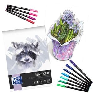 Picture 2 of Tekenblok Oxford Marker A4 15 vel 180 gram