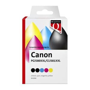 Picture 1 of Inktcartridge Quantore alternatief tbv Canon PGI-580XXL CLI-581XXL 2x zwart + 3 kleuren