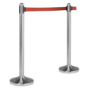 Picture 2 of Afzetpaal Securit RVS met rolband 210cm rood