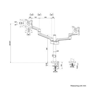 Picture 4 of Monitorarm Neomounts NEXT Lite dual 17-27" wit