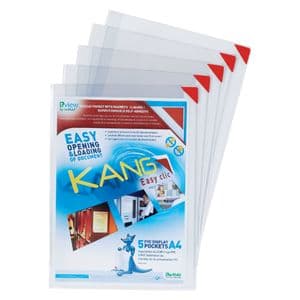 Picture 1 of Presenteerhoes Djois Kang easy clic A4 herpositioneerbaar zelfklevend 5 stuks