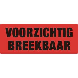 Picture 1 of Waarschuwingsetiket IEZZY voorzichtig breekbaar 130mmx50mm 500 stuks