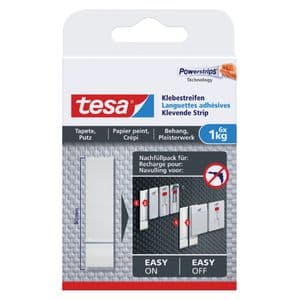 Picture 1 of Kleefstrips tesa® behang & pleisterwerk 1kg wit 6 stuks 6 stuks