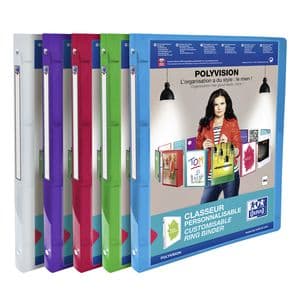 Picture 1 of Presentatieringband Oxford Polyvision A4 4-rings O-mech 20mm assorti