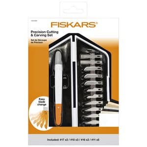 Picture 1 of Precisiemes Fiskars Medium Duty set à 12 mesbladen wit
