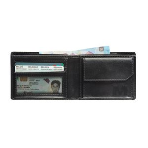 Picture 2 of Portemonee Maverick All Black compact met kleingeldvak RFID leer zwart