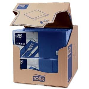 Picture 3 of Lunchservet Tork Advanced 1/8 vouw 2-laags 328x325mm 200 vel donkerblauw 477421