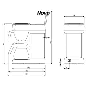 Picture 4 of Koffiezetapparaat Bravilor Novo inclusief glazen kan