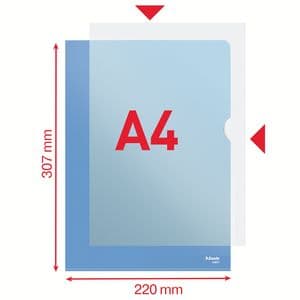 Picture 4 of Insteekmap L-model Esselte standaard A4 0.11mm PP blauw 100 stuks