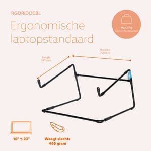 Picture 5 of Laptopstandaard R-Go Office Zwart