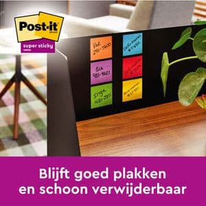 Picture 4 of Memoblok Post-it 675-3 Super Sticky 101x101mm Oasis 3 stuks