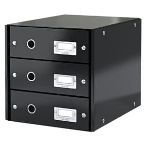 Picture 2 of Ladenkast Leitz Click & Store WOW 3 laden gerecycled karton zwart