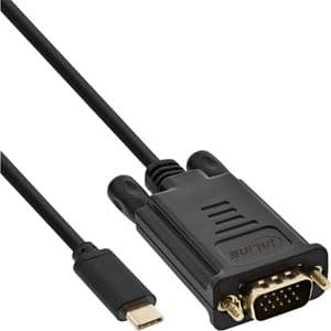 Picture 1 of Kabel inLine USB-C VGA 3.1 M/M 2 meter zwart
