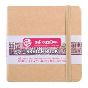 Picture 1 of Schetsboek Talens Art Creation 80 witte vellen 140gr 120x120mm kraft