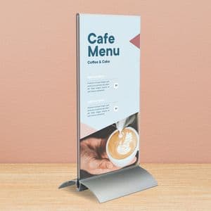 Picture 3 of Kaarthouder Europel T-standaard 1/3 A4 staand acryl / aluminium