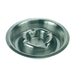 Picture 1 of Asbak metaal verchroomd 170mm RVS stapelbaar